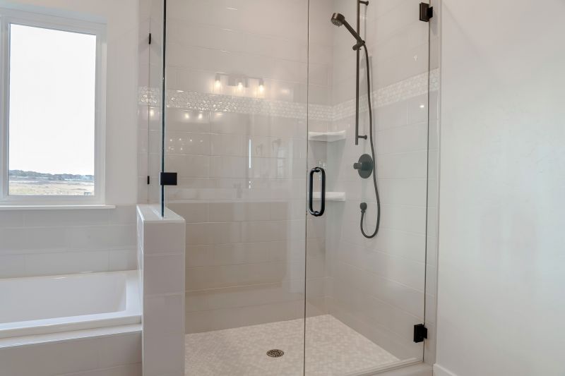 Shower with Frameless Glass Door