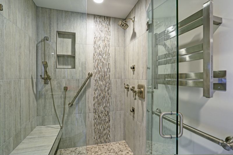 Finished Shower with Glass Door